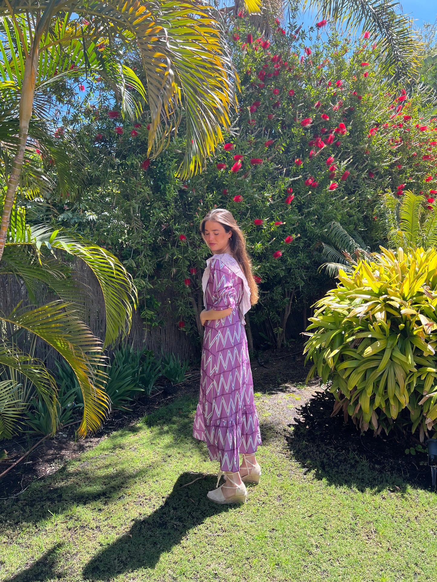 Vestido Baikal en tonos morados