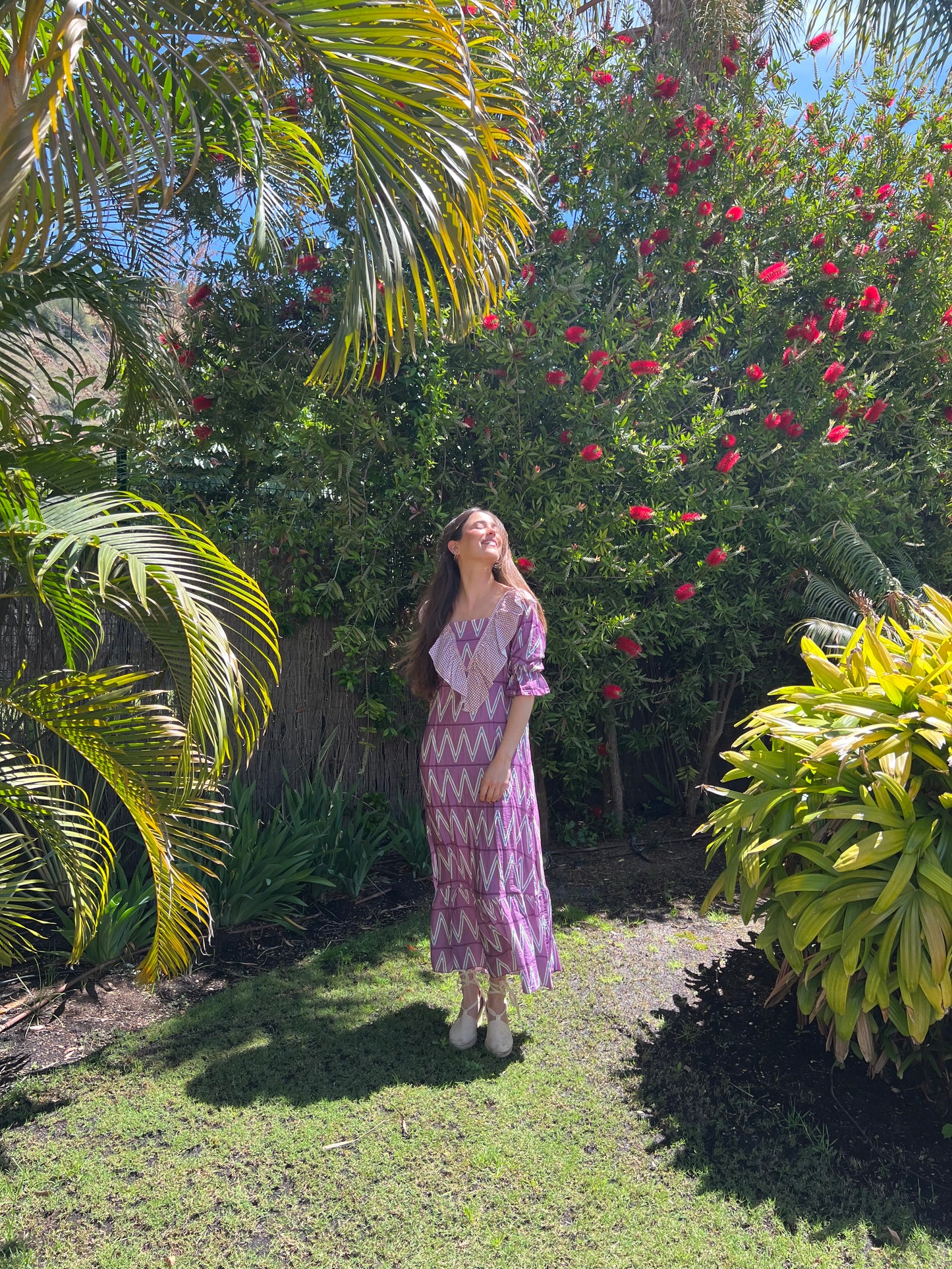 Vestido Baikal en tonos morados