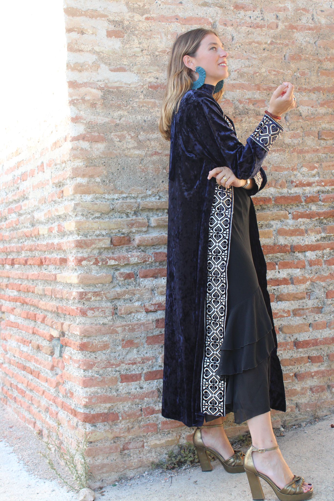 Kaftan villandry azul marino