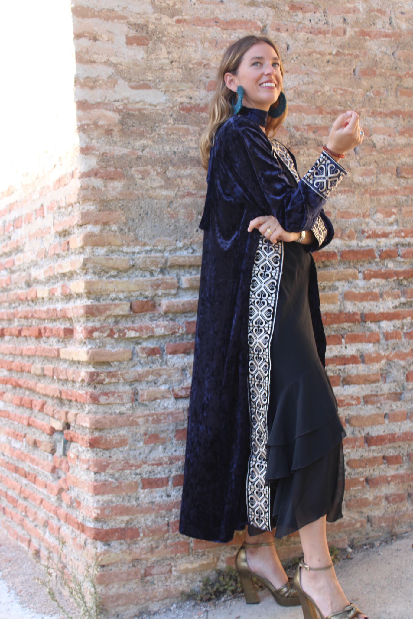 Kaftan villandry azul marino