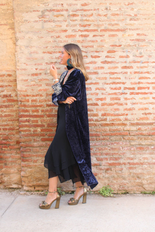 Kaftan villandry azul marino